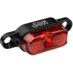 SON Rear Light DC for Pedelecs - Carrier Mounting - DC 6-12V - black / red
