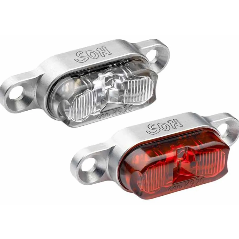 Dynamo Verlichting|Achterlampen < SON Rear Light for Carrier Mounting - silver