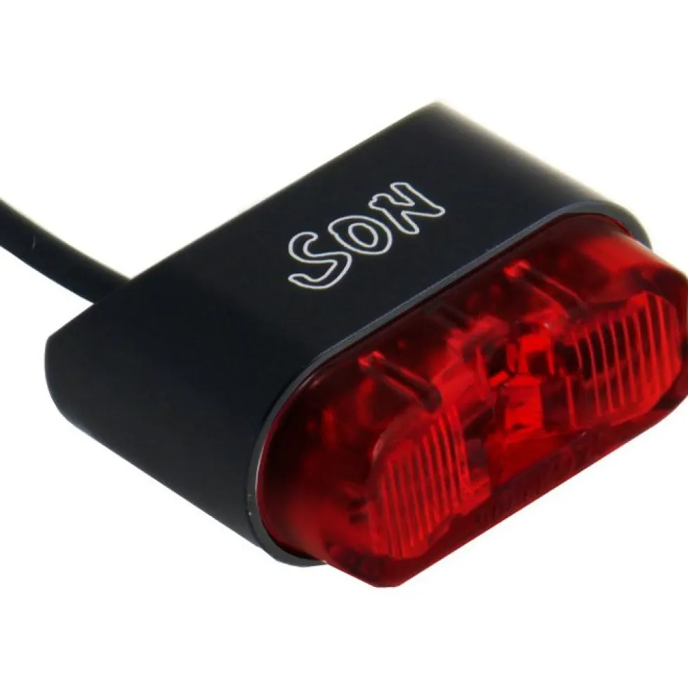 SON Rear Light for Mudguard Mounting - black/red