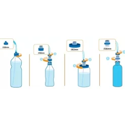 Waterzakken|Rugzakken & Drinksystemen < Source Convertube Adapter Drinkslang - transparent-blue