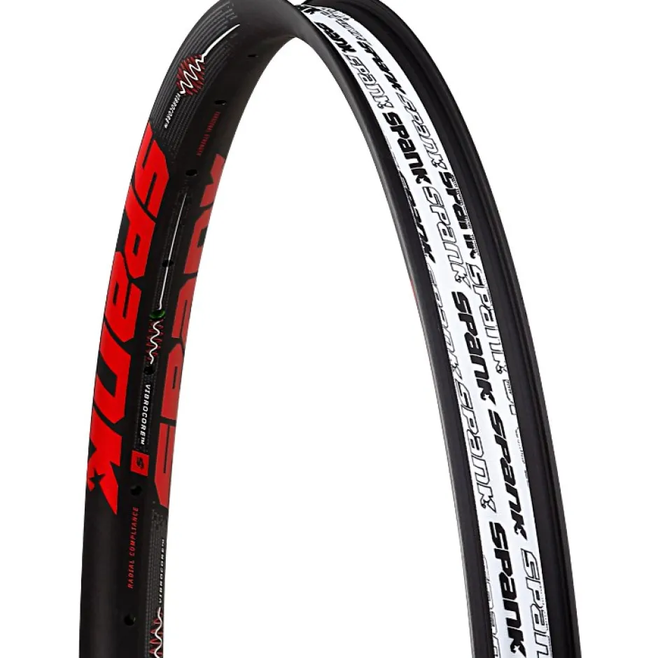 Velgen < Spank Spike 350 VibroCore Bead Bite 29 Inch MTB Rim - 32 Holes - shotpeen black/red