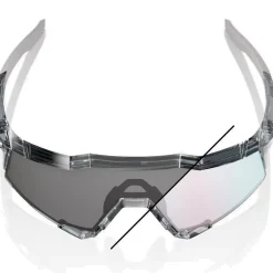 100% Speedcraft Photochromic Bril - Polished Translucent Grey - Rose Gold Mirror
