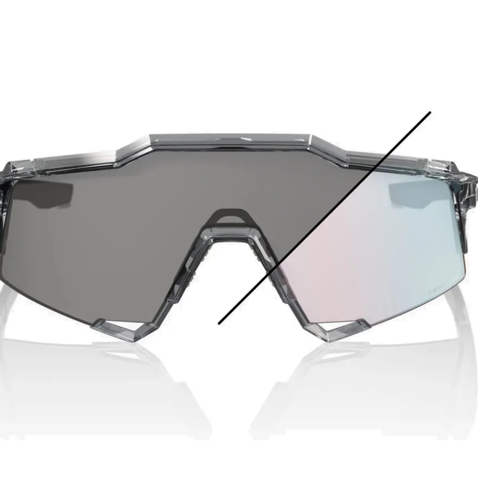 100% Speedcraft Photochromic Bril - Polished Translucent Grey - Rose Gold Mirror