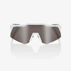 100% Speedcraft XS Bril - Matte White - HiPER Silver Mirror | Clear
