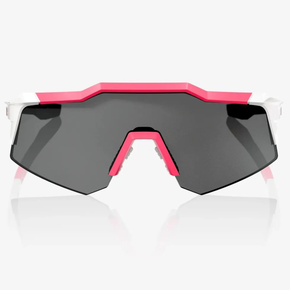 100% Speedcraft XS Bril - Puddy Pink White - Smoke | Clear