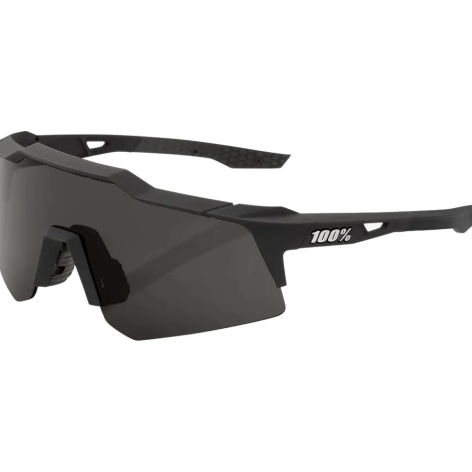 Mtb-Brillen|Racefietsbrillen < 1 00% Speedcraft XS Bril - Soft Tact Black - Smoke | Clear
