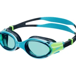 Speedo Biofuse 2.0 Junior Zwembril - Hypersonic Blue/True Navy/Lumo Green/Blue