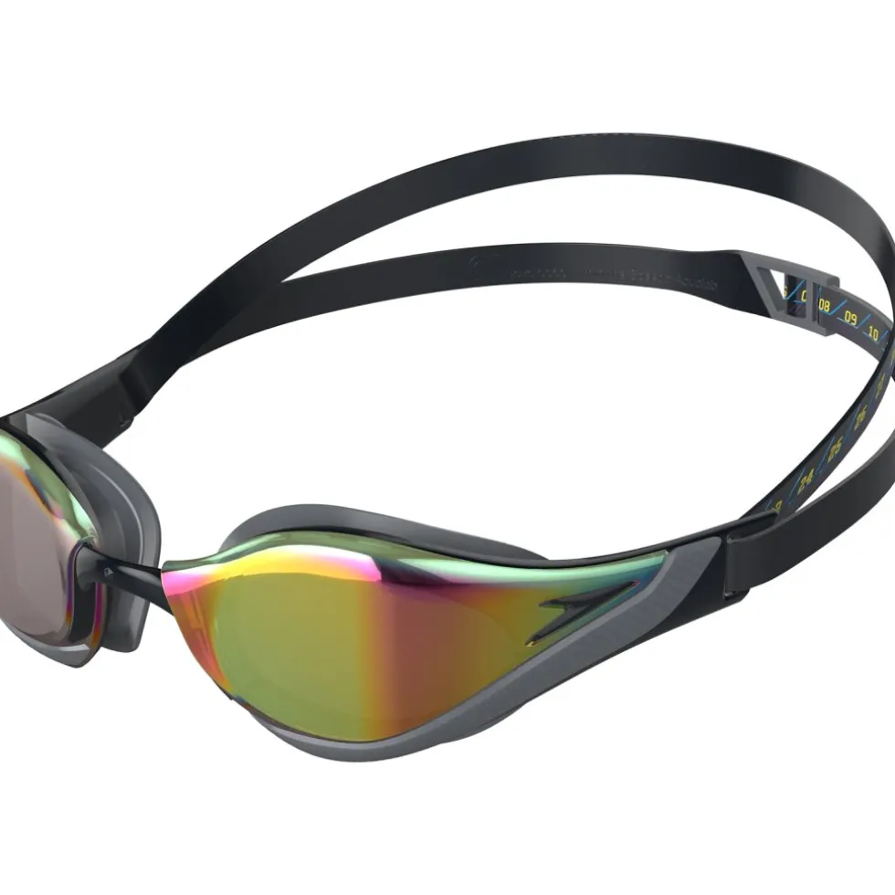 Speedo Fastskin Pure Focus Mirror Zwembril - black/cool grey/ruby