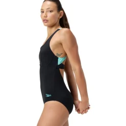 Zwembroeken & Bikini'S < Speedo Flex Band Badpak met geïntegreerde BH Dames - anthracite
