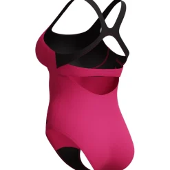 Zwembroeken & Bikini'S < Speedo Flex Band Badpak met geïntegreerde BH Dames - raspberry fill