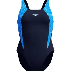 Zwembroeken & Bikini'S < Speedo HyperBoom Splice Muscleback Badpak Dames - lagoon blue