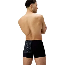 Speedo Hyperboom V-Cut Zwemshort Heren - black/alfalfa green