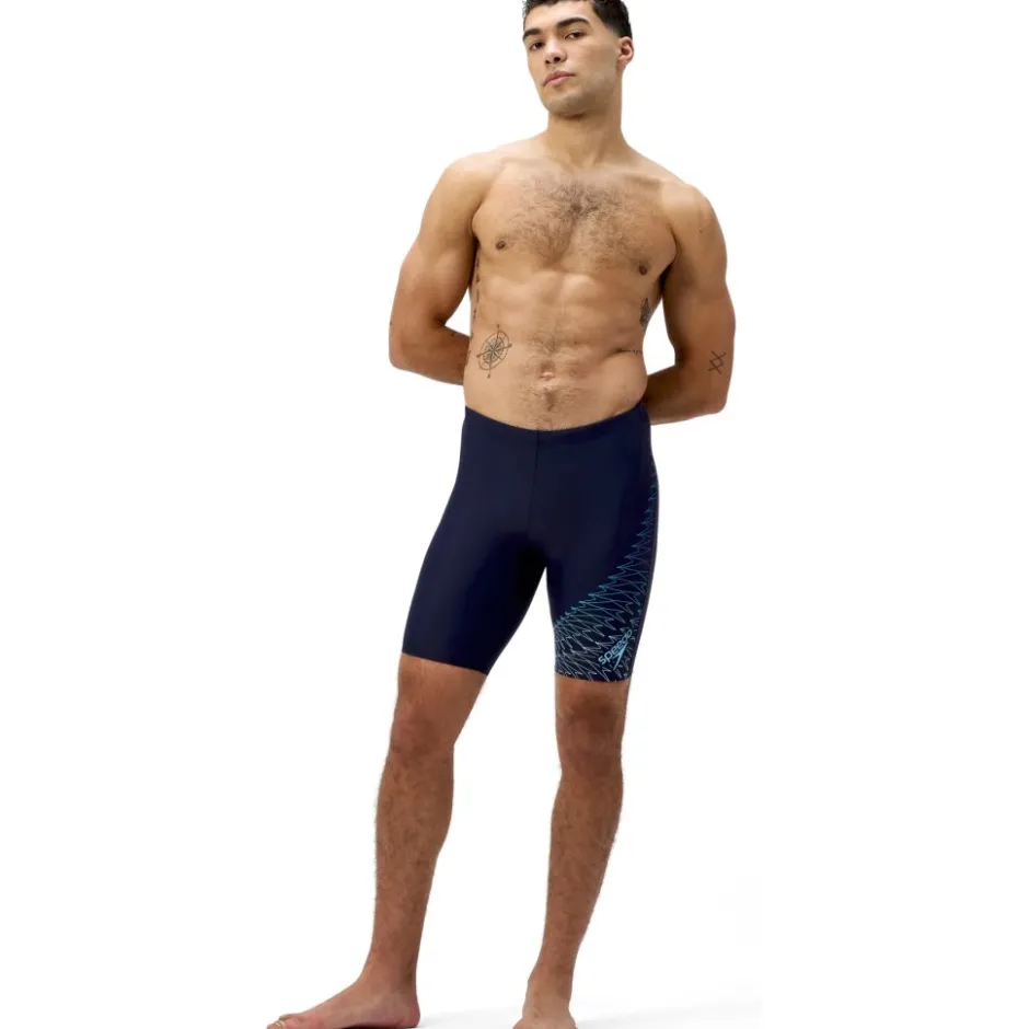 Zwembroeken & Bikini'S < Speedo Medley Logo Zwemjammer Heren - navy/lagoon blue
