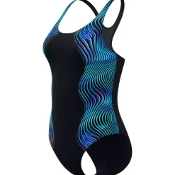 Speedo Print Medalist Badpak Dames - anthracite