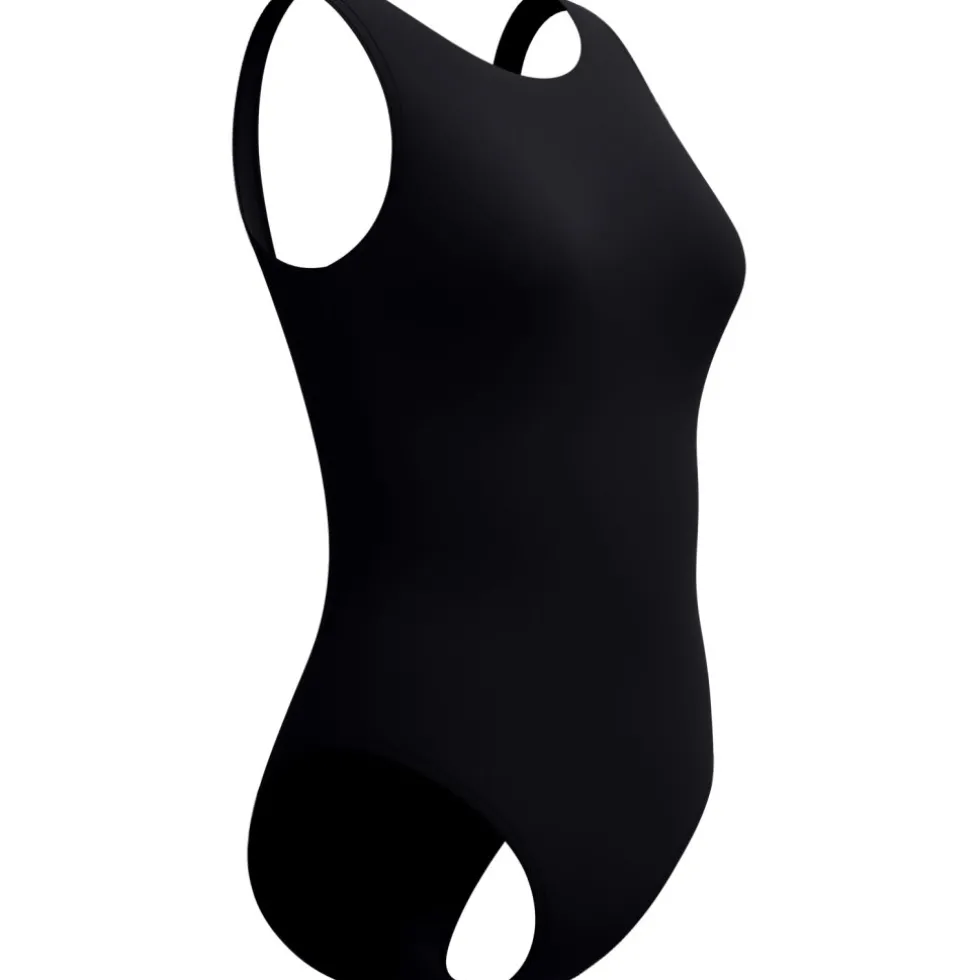 Speedo Solid High Neck Badpak Dames - anthracite