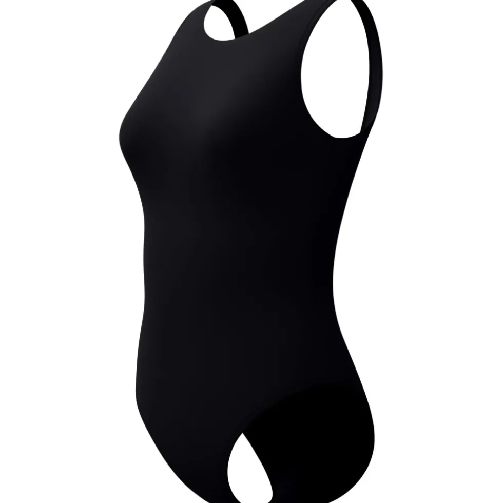Speedo Solid High Neck Badpak Dames - anthracite