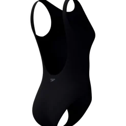 Speedo Solid High Neck Badpak Dames - anthracite