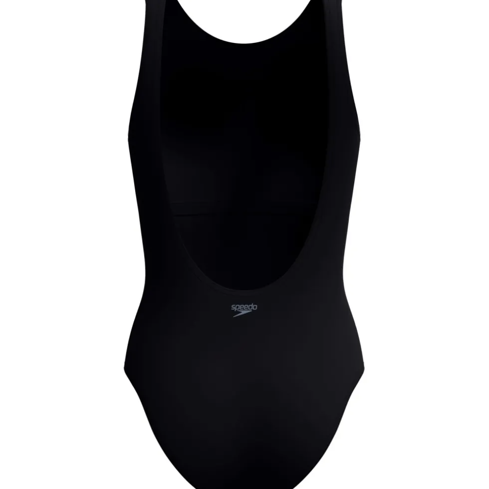 Speedo Solid High Neck Badpak Dames - anthracite