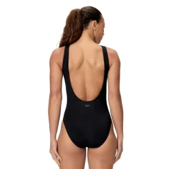 Speedo Solid High Neck Badpak Dames - anthracite