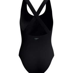 Speedo Solid Scoop Neck Badpak Dames - anthracite