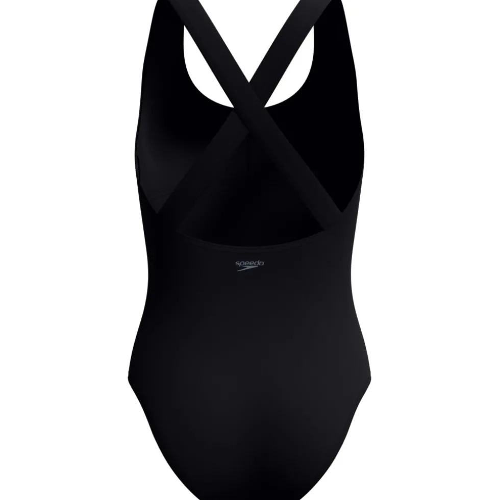 Speedo Solid Scoop Neck Badpak Dames - anthracite