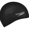 Speedo Plain Moulded Silicone Badmuts - black