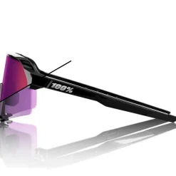 100% S3 Photochromic Bril - Kilian Bron - Gloss Black - Purple Mirror