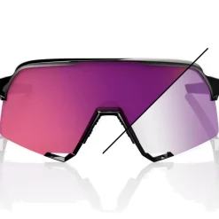 100% S3 Photochromic Bril - Kilian Bron - Gloss Black - Purple Mirror