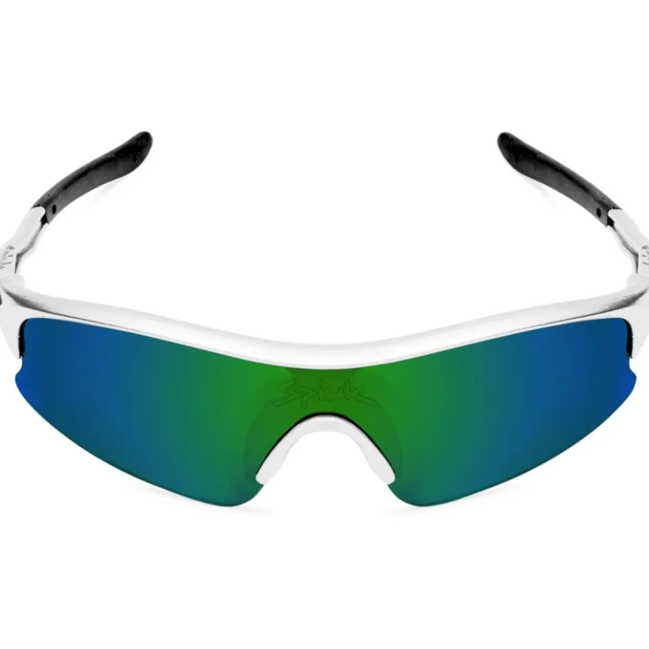 Brillen Kinderen < Spiuk Frisbee Bril Kinder - White/Black - Mirror Green