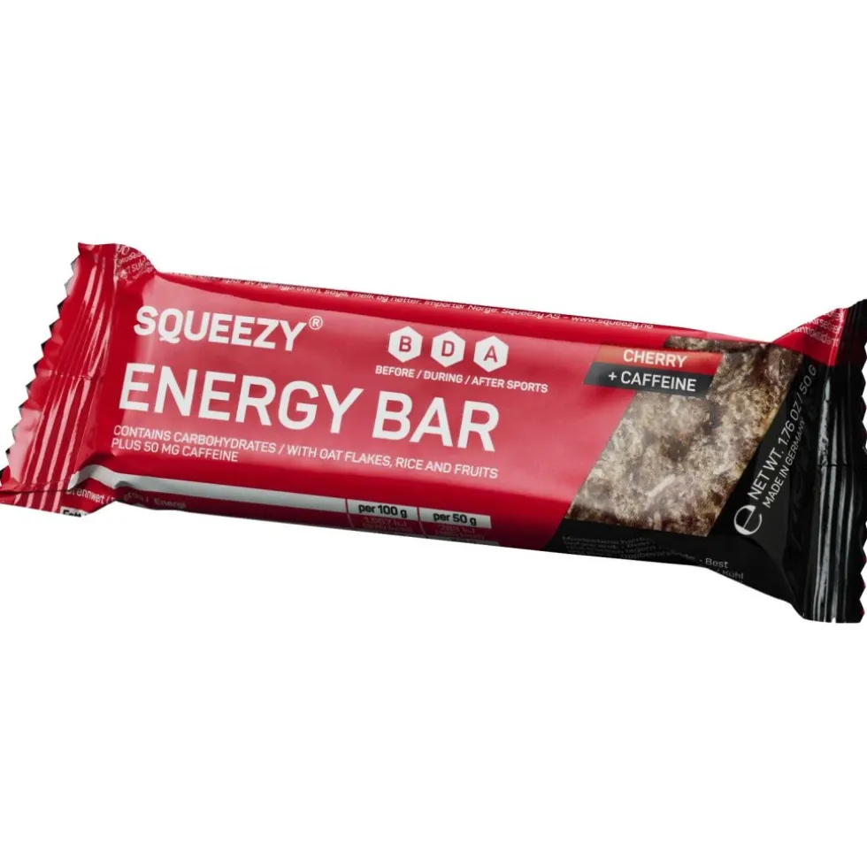 Squeezy Energy Bar Cherry - Koolhydraatreep + Cafeïne - 50g