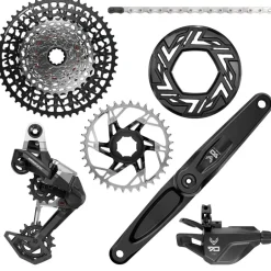 E-Bike Aandrijving|Groepsets < SRAM Eagle 90 Transmission E-MTB Schakelgroep | T-Type | / Brose | A1 - zwart / zilver