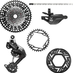 E-Bike Aandrijving|Groepsets < SRAM Eagle 90 Transmission E-MTB Schakelgroep | T-Type | 104mm BCD | A1 - zwart / zilver