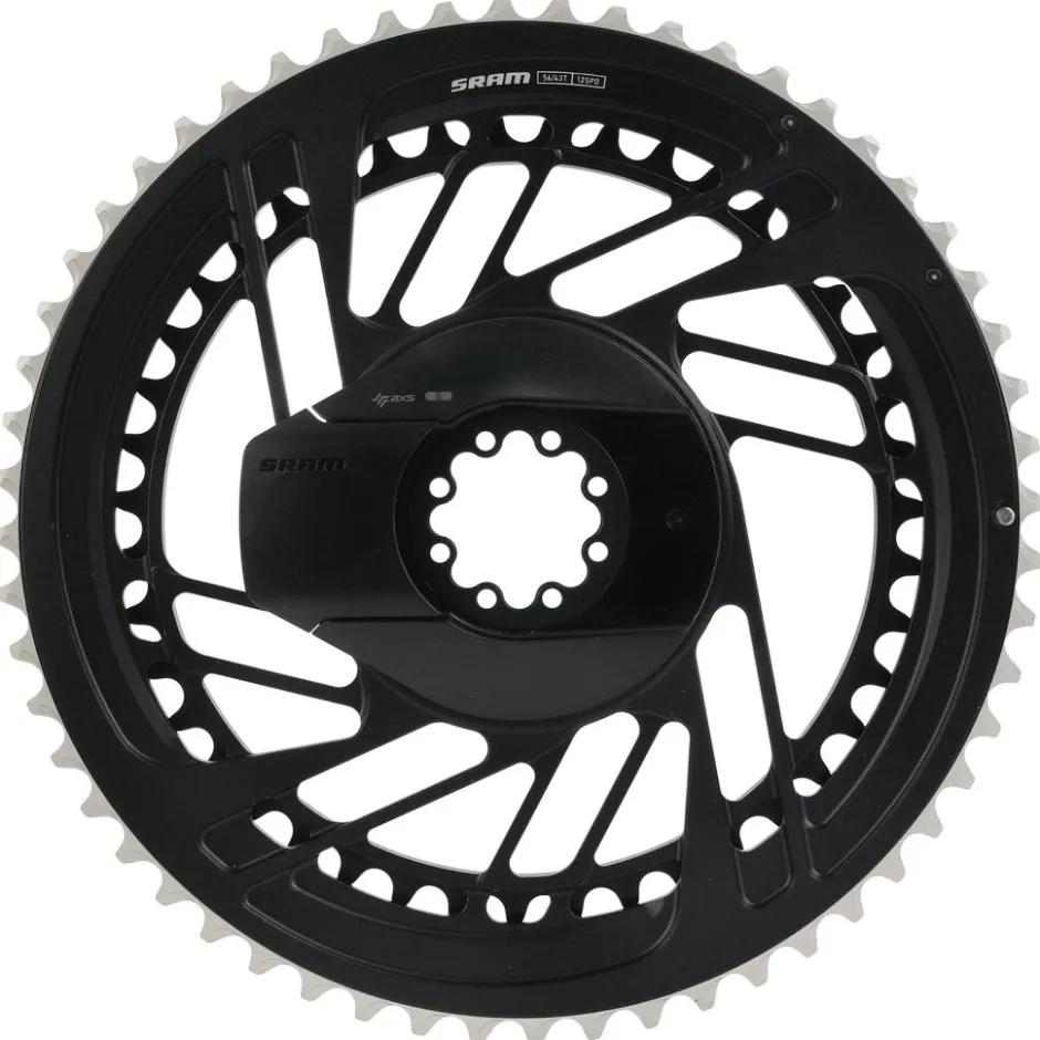 SRAM RED AXS Powermeter 2x Kettingblad Set | Direct Mount | E1 - zwart / zilver