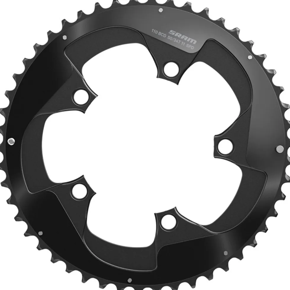 SRAM RED Chainring 2-Pin 110mm - 50 + 52 Teeth - black