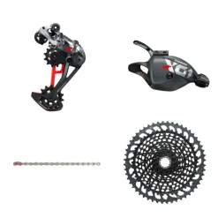 SRAM X01 Eagle 1x12-speed Upgrade Kit - Trigger Shifter - 10-52 t. Cassette - Black / Red