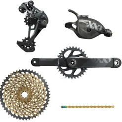 Groepsets < SRAM XX1 Eagle Boost Groupset - 1x12-speed - Trigger Shifter - 10-50 t. XG-1299 Cassette - gold