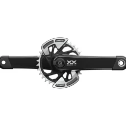 Crankstellen|Vermogensmeters < SRAM XX Eagle Powermeter Crankset - Carbon | AXS | T-Type | Wide | 1x12-voudig | D1 - Direct Mount | 32 Tanden - zwart
