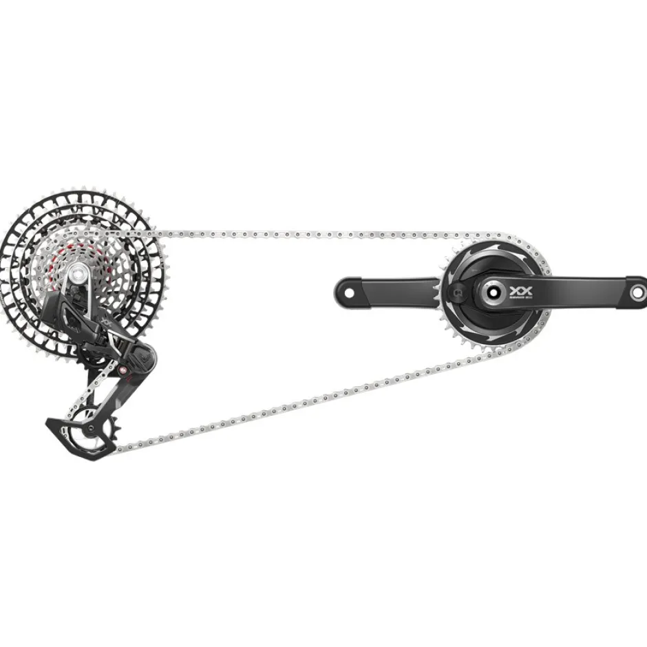Vermogensmeters|Groepsets < SRAM XX SL Eagle Transmission Schakelgroep - AXS | T-Type | D2 - met Powermeter Crankset