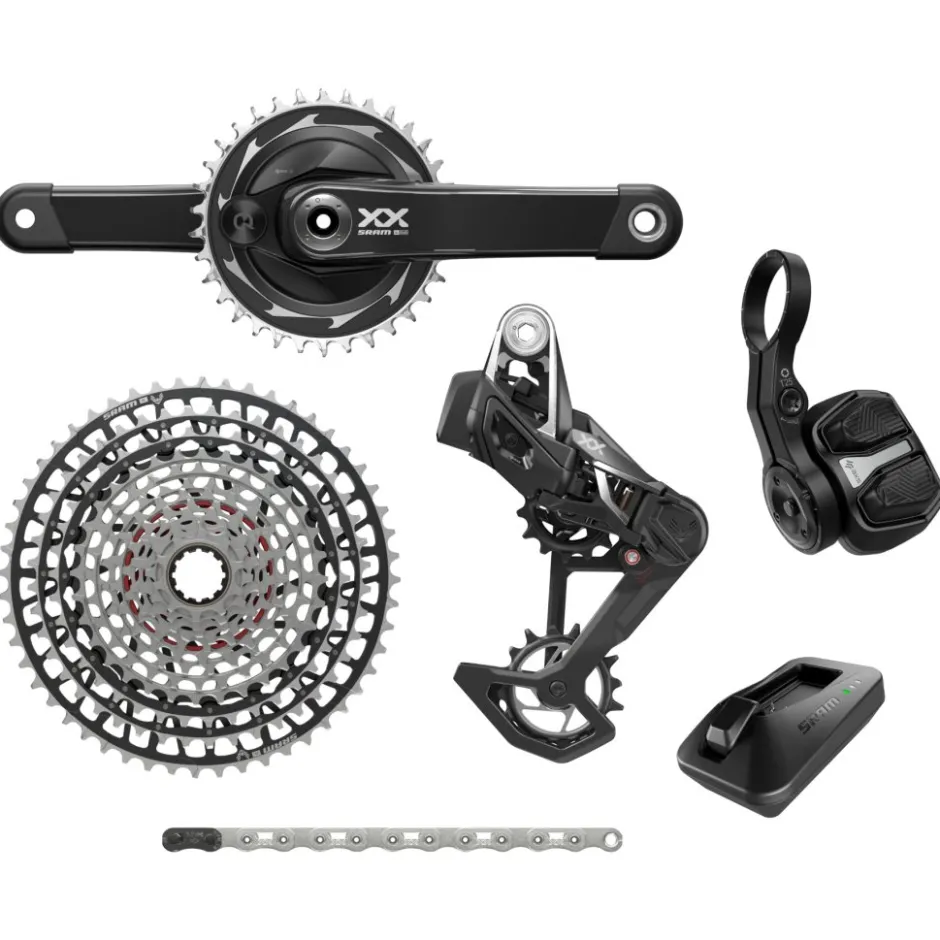 Vermogensmeters|Groepsets < SRAM XX SL Eagle Transmission Schakelgroep - AXS | T-Type | D2 - met Powermeter Crankset