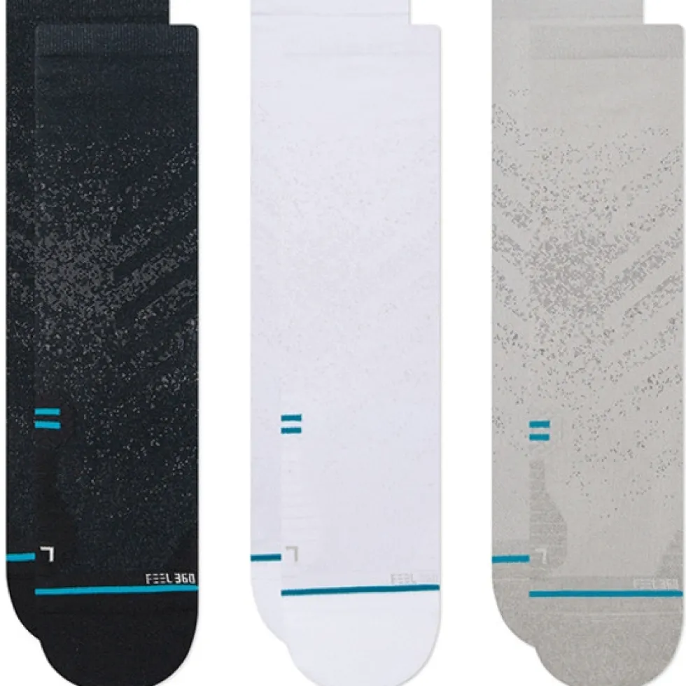 Stance Run Light Crew Sokken Unisex - Set van 3 - meerkleurig