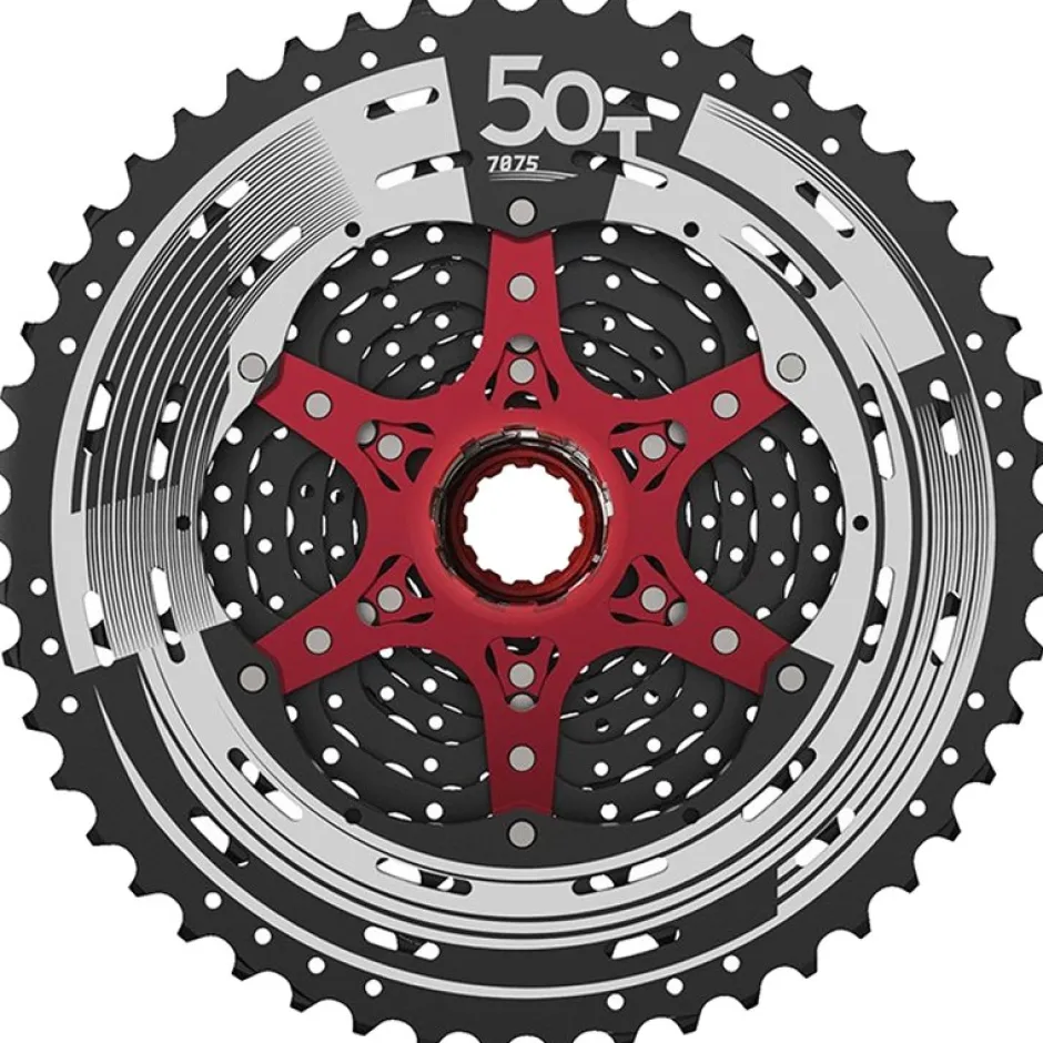 Cassettes < SunRace CSMZ90 Cassette 12-speed - 11-50 - black / red