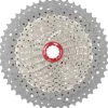Cassettes < SunRace CSMZ90 Cassette 12-speed - 11-50 - metallic silver / red
