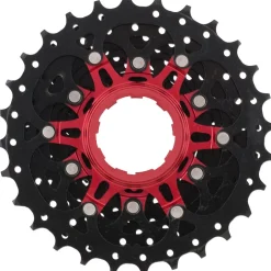 SunRace CSRX1 Cassette 11-Voudig - zwart / rood
