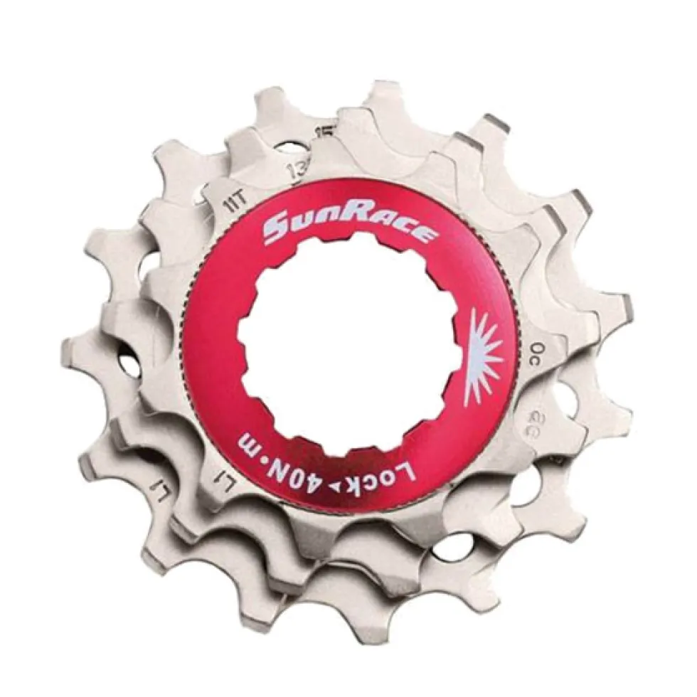 SunRace SPCS12 MTB 12-Speed Cassette Lockring + Sprocket with 11-13-15 Teeth - silver