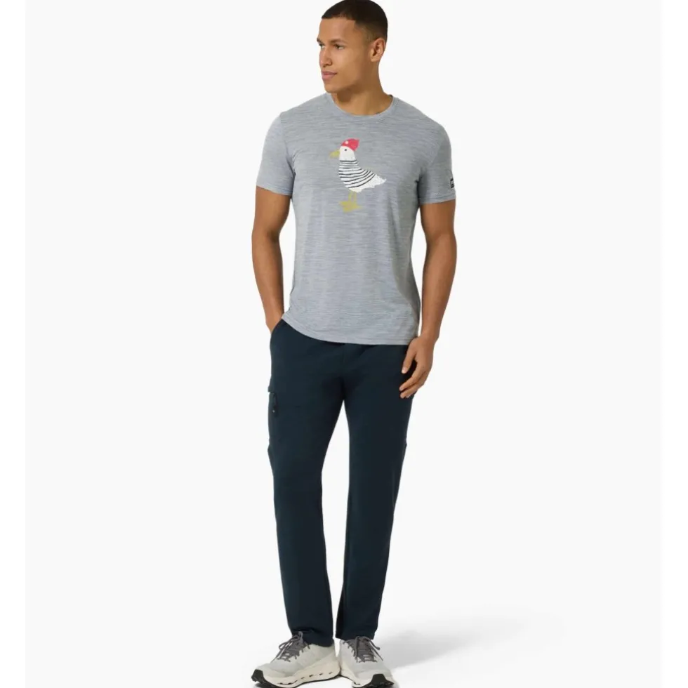 SUPER.NATURAL Johnny t-shirt voor heren - Cashmere Grey Melange/Various