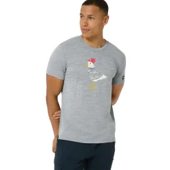 SUPER.NATURAL Johnny t-shirt voor heren - Cashmere Grey Melange/Various