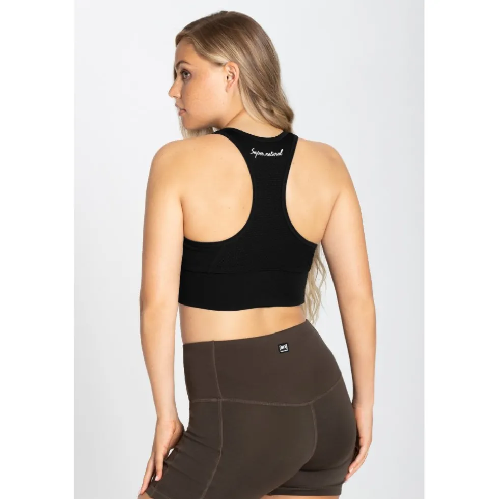 SUPER.NATURAL Liquid Flow Top Dames - Jet Black
