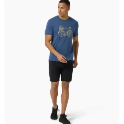 T-Shirts & Tops < SUPER.NATURAL Wander Whee T-shirt voor heren - Ocean Bue/Dried Tobacco