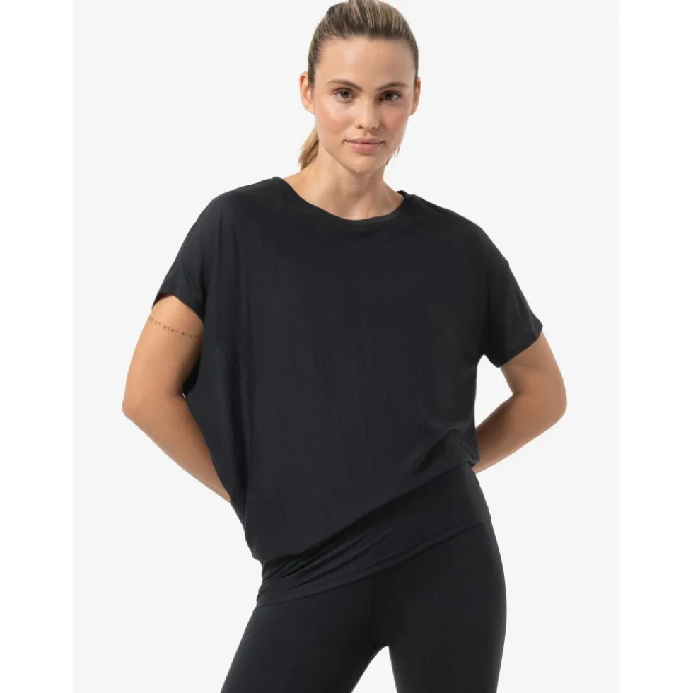 SUPER.NATURAL Yoga Loose T-Shirt Dames - Jet Black
