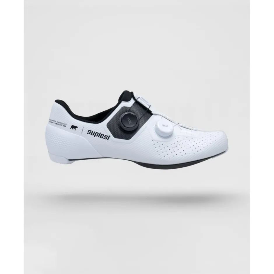 Wielrenschoenen|Wielrenschoenen < Suplest Road Pro Racefietsschoenen - wit 01.089